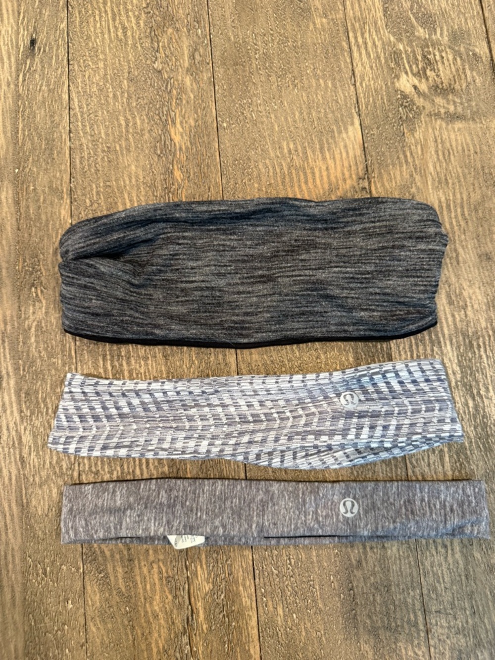 lululemon athletica Gray and Heathered Gray Women’s Headbands (3-Pack)
